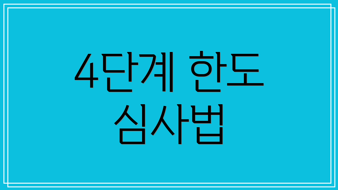 4단계 한도 심사법