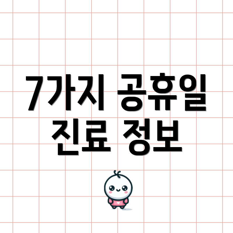 7가지 공휴일 진료 정보