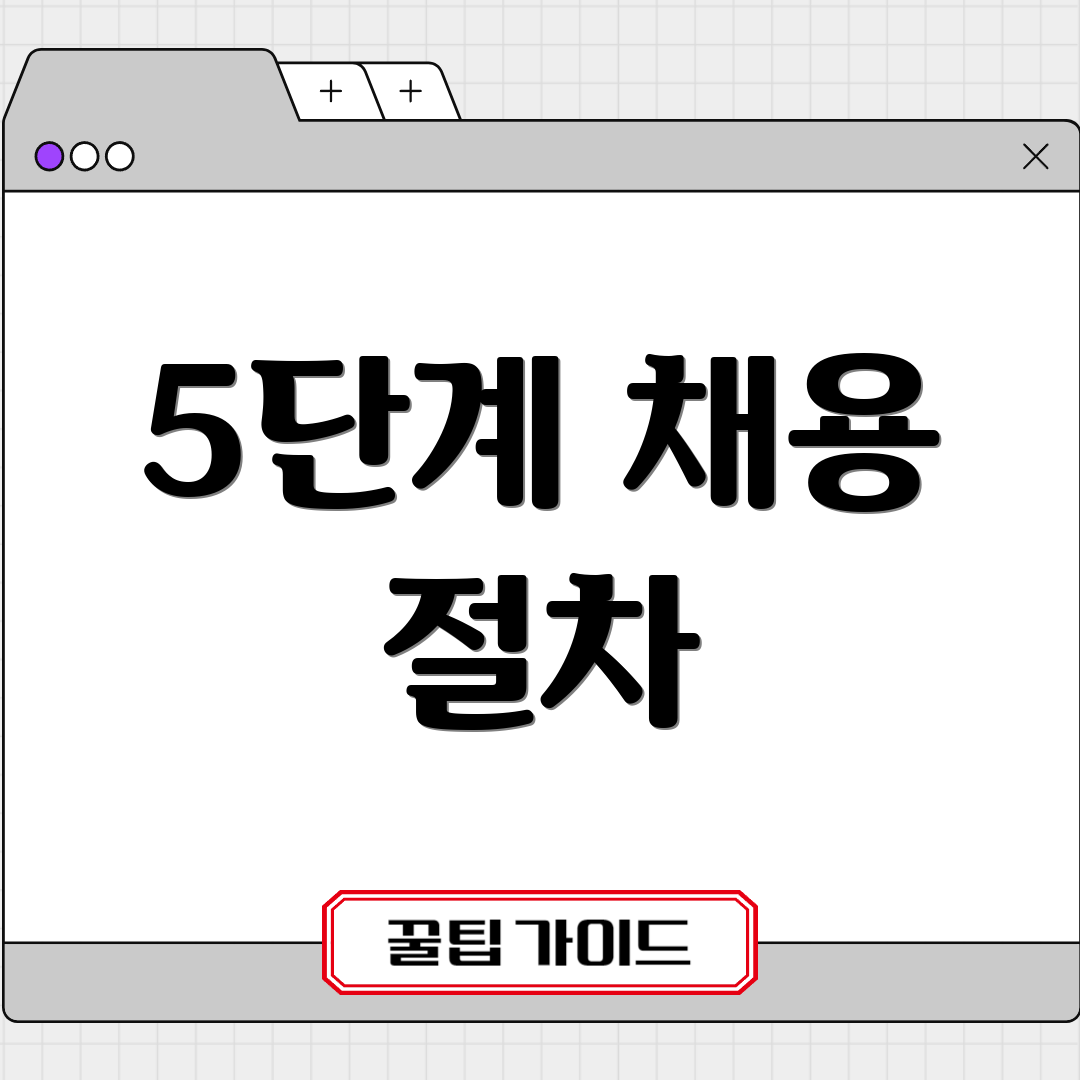 5단계 채용 절차