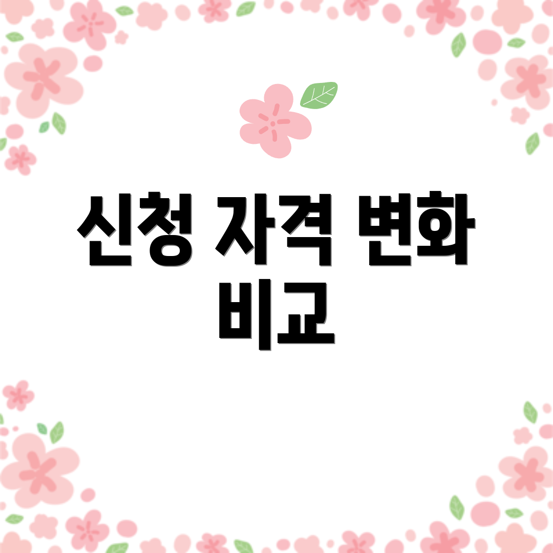 신청 자격 변화 비교