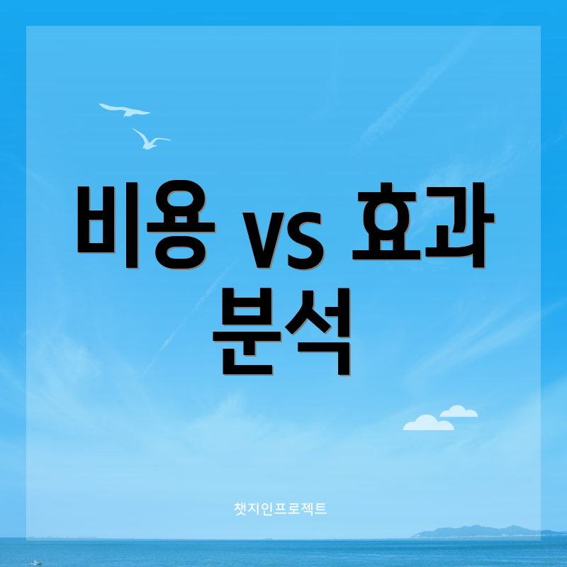비용 vs 효과 분석