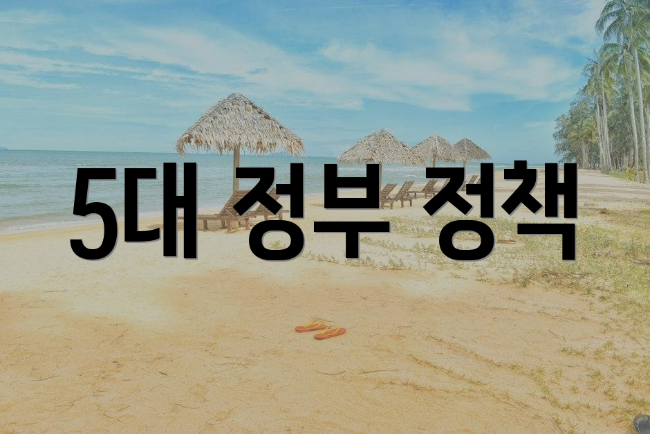 5대 정부 정책
