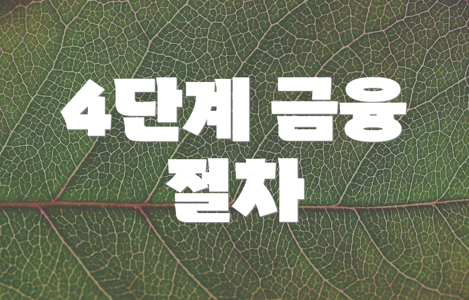 4단계 금융 절차