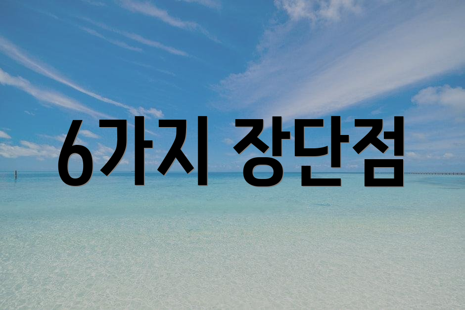 6가지 장단점