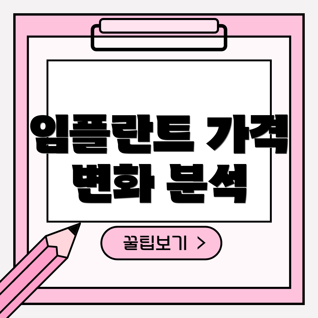 임플란트 가격 변화 분석