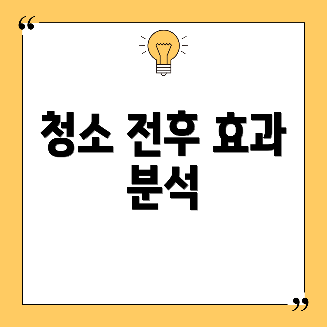 청소 전후 효과 분석