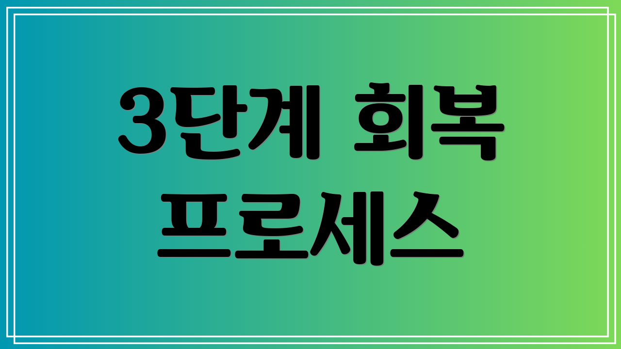 3단계 회복 프로세스