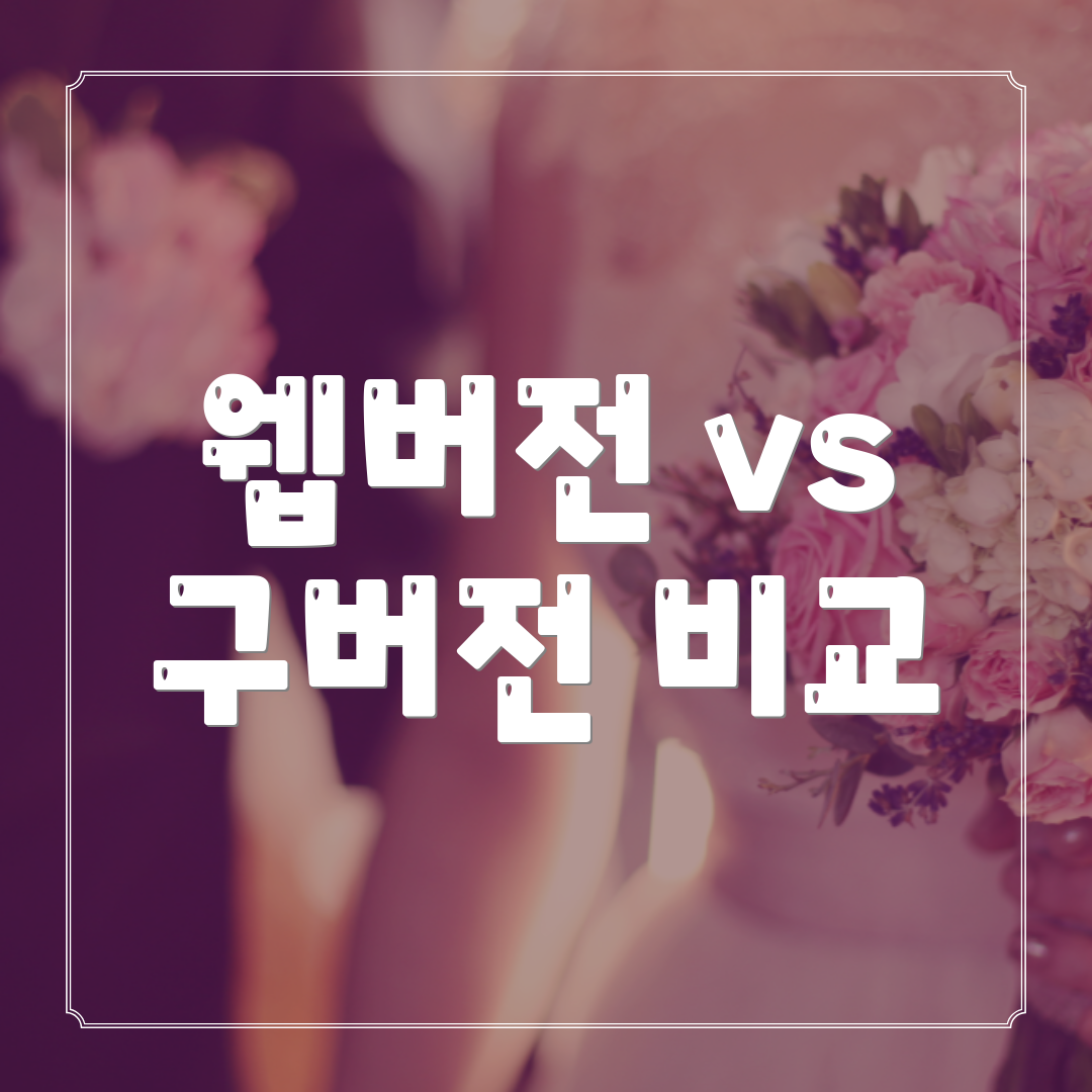 웹버전 vs 구버전 비교