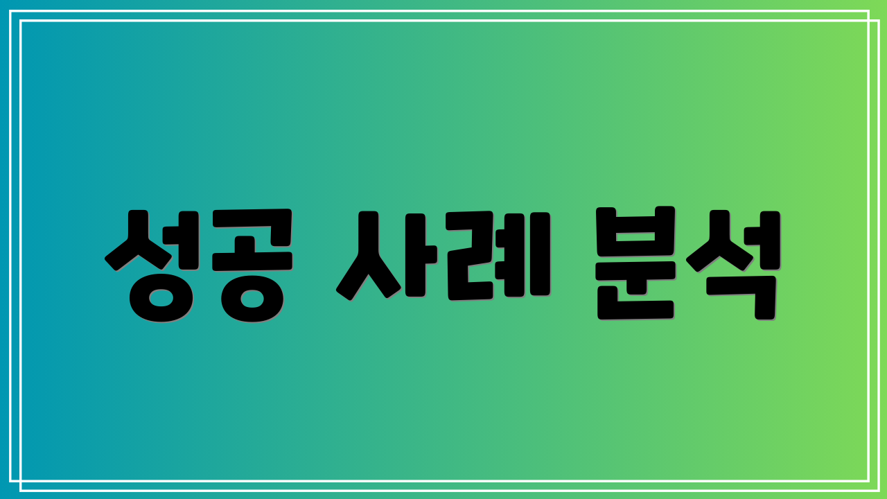 성공 사례 분석