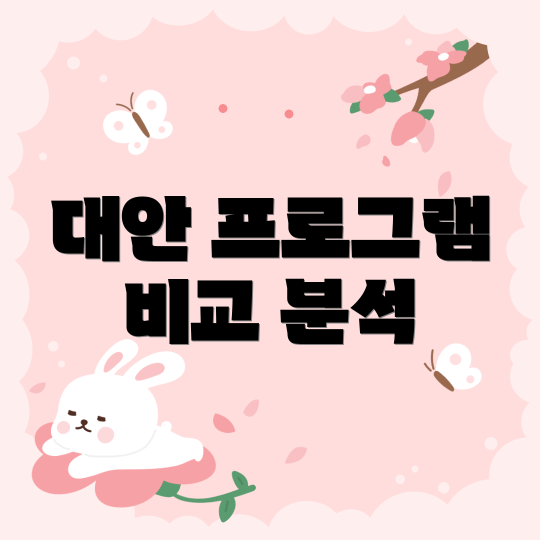 대안 프로그램 비교 분석