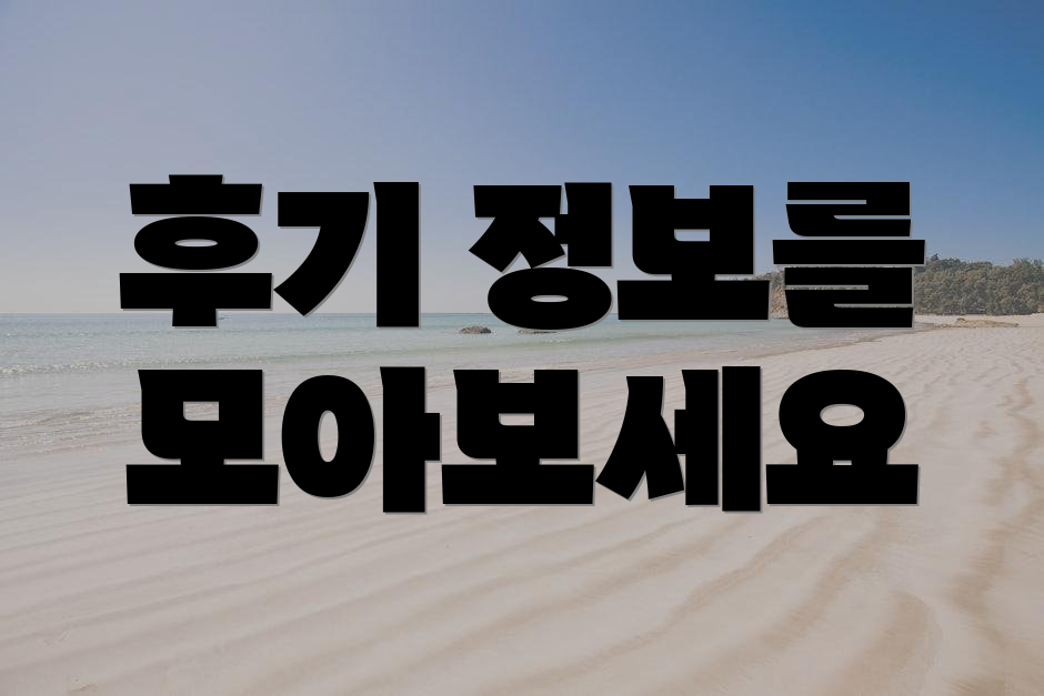 후기 정보를 모아보세요