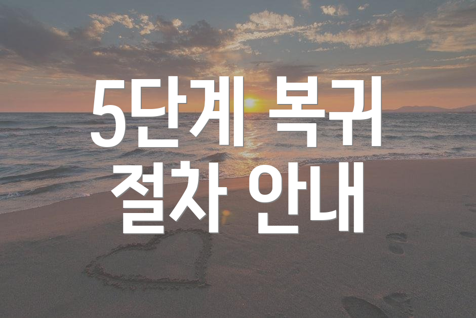 5단계 복귀 절차 안내