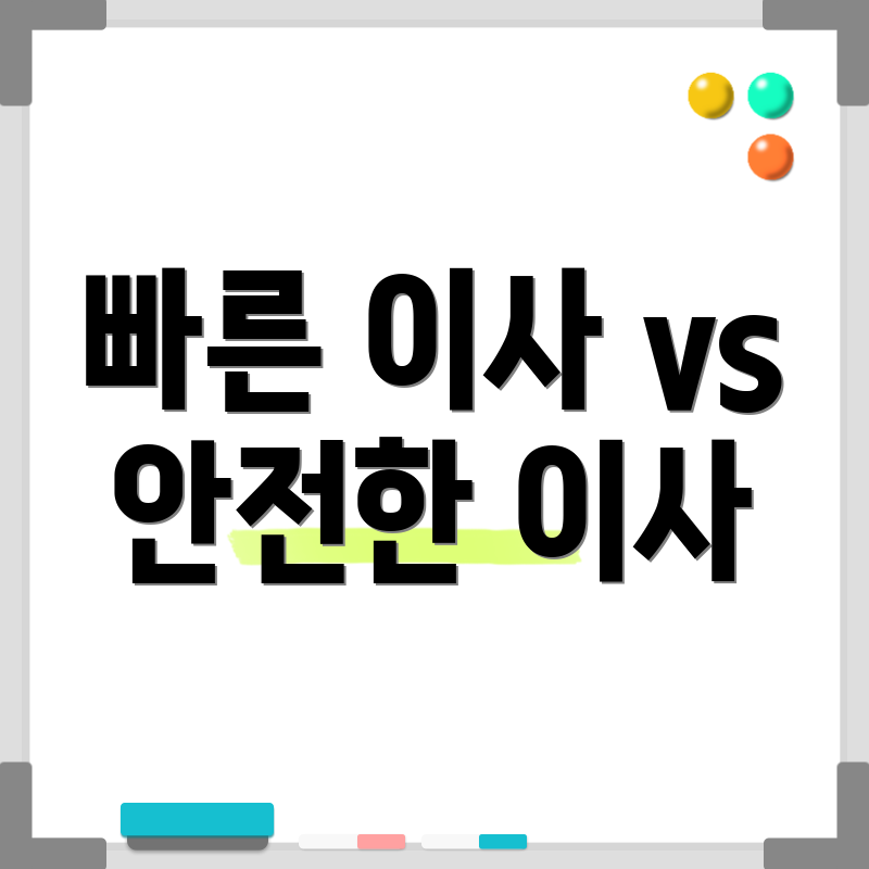 빠른 이사 vs 안전한 이사