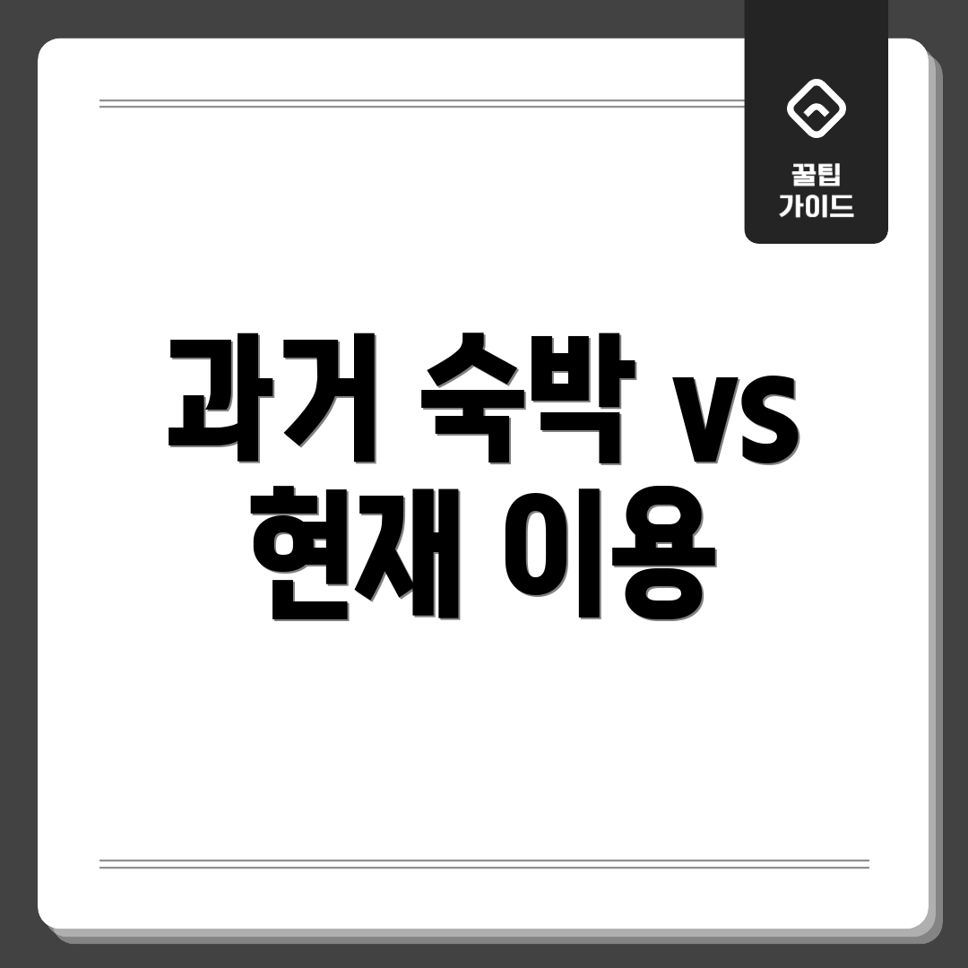 과거 숙박 vs 현재 이용