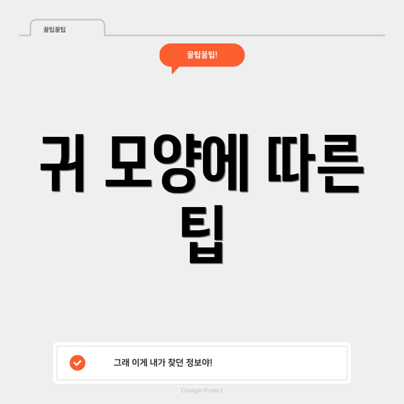 귀 모양에 따른 팁