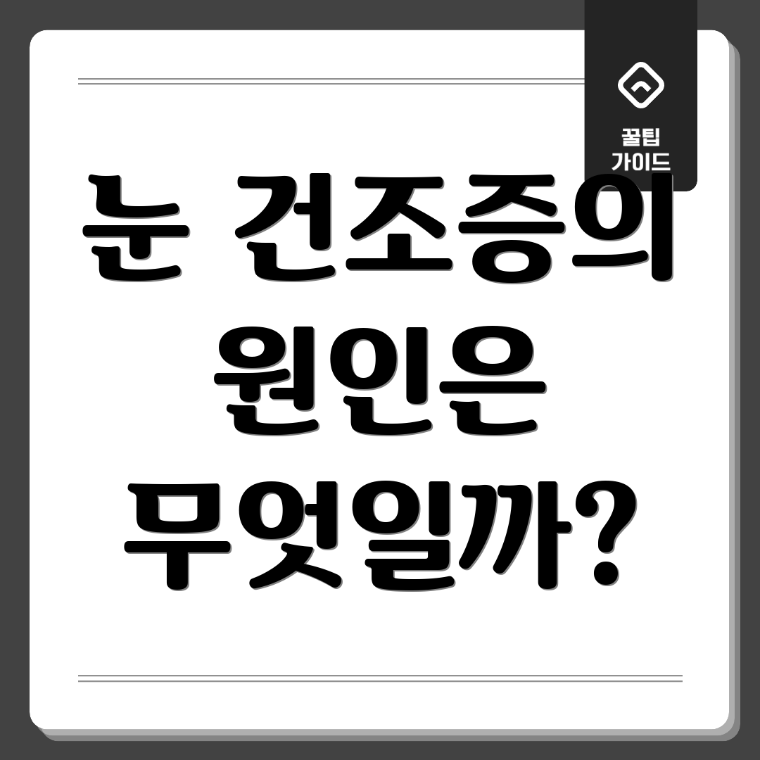 눈 건조증의 원인은 무엇일까?