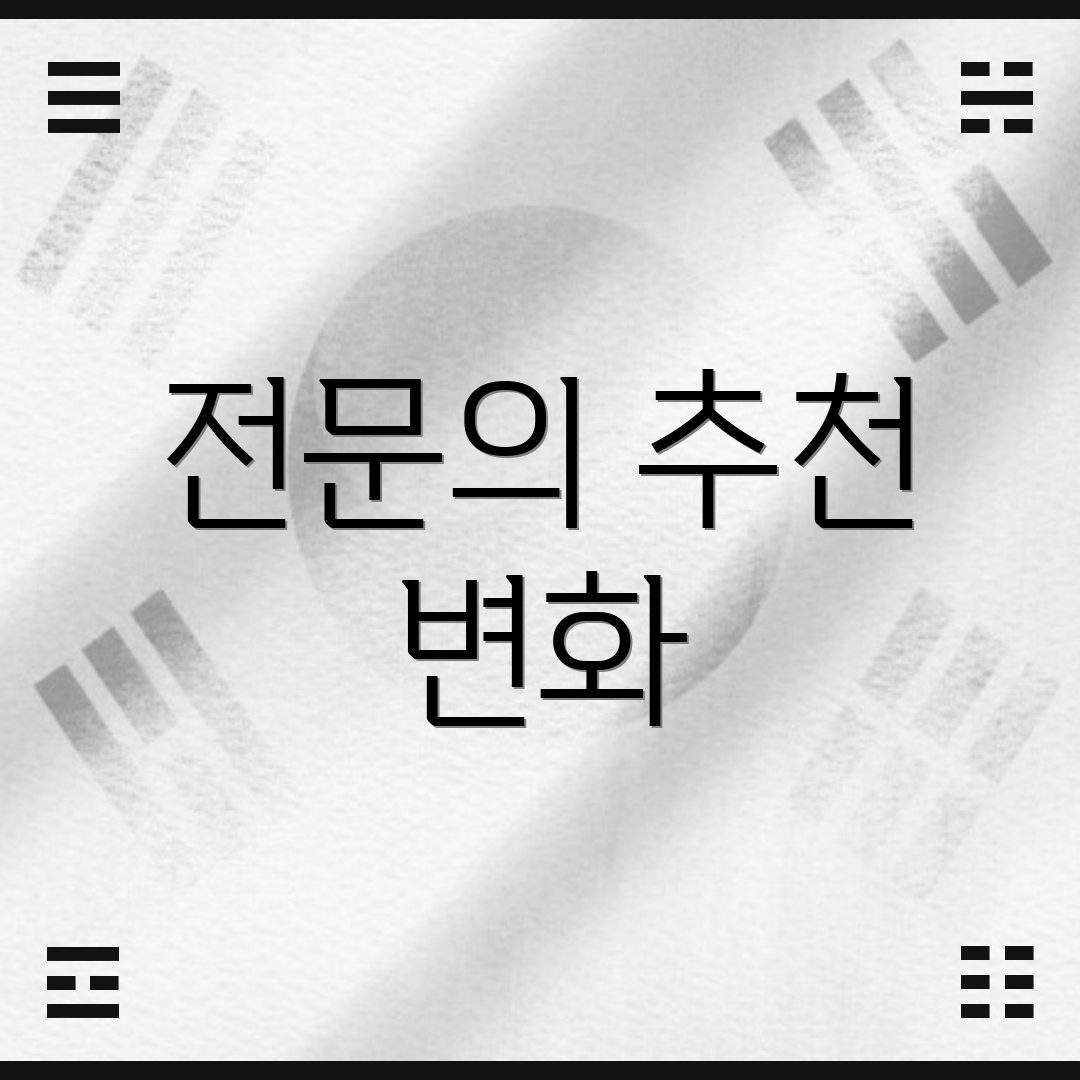 전문의 추천 변화