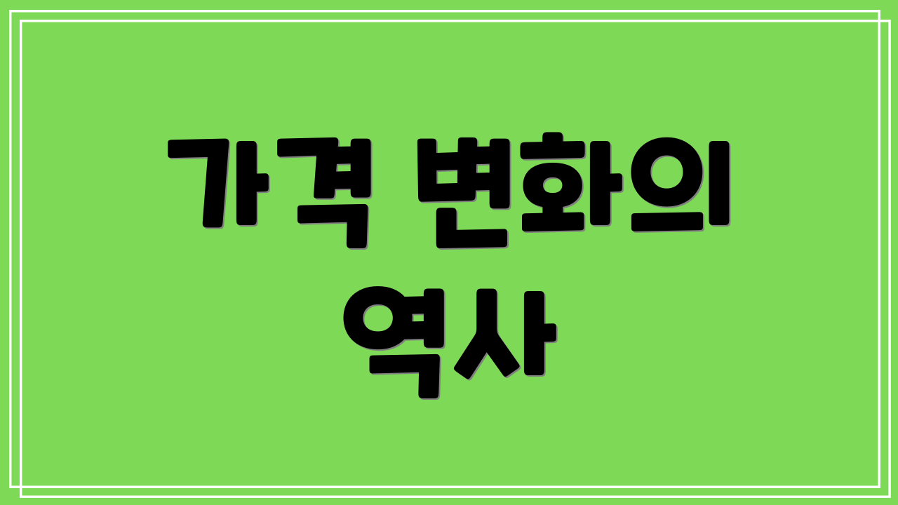 가격 변화의 역사