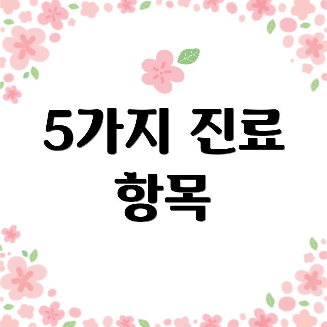 5가지 진료 항목