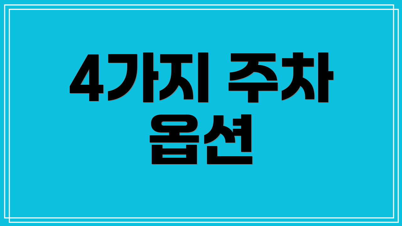 4가지 주차 옵션