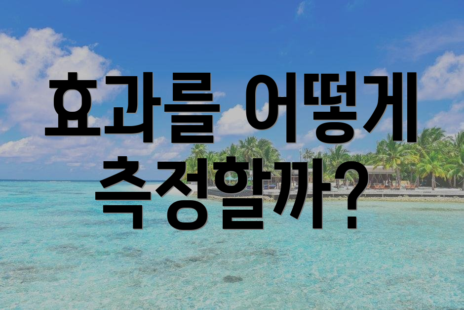 효과를 어떻게 측정할까?