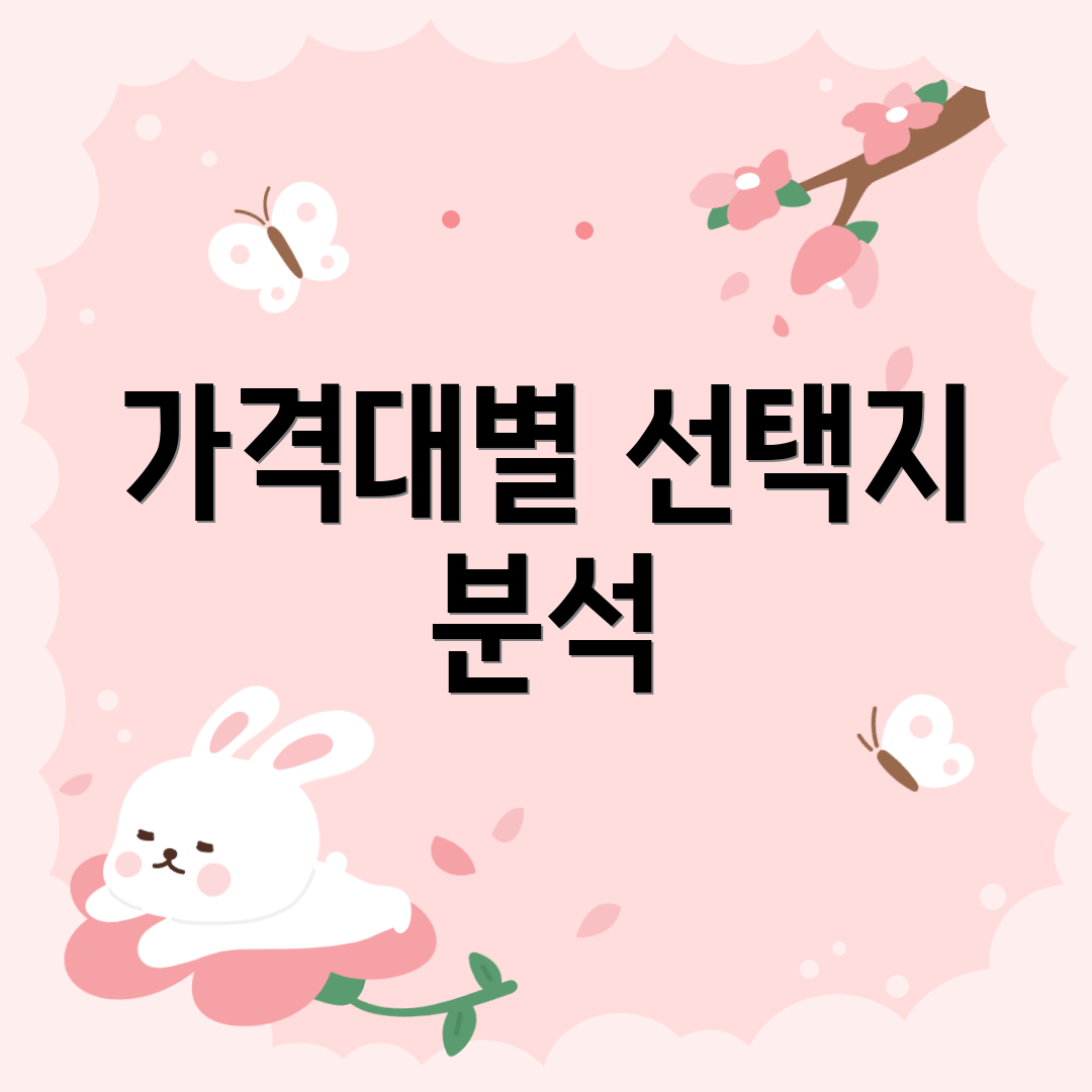 가격대별 선택지 분석