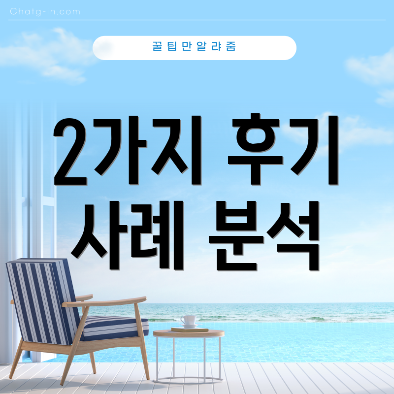 2가지 후기 사례 분석