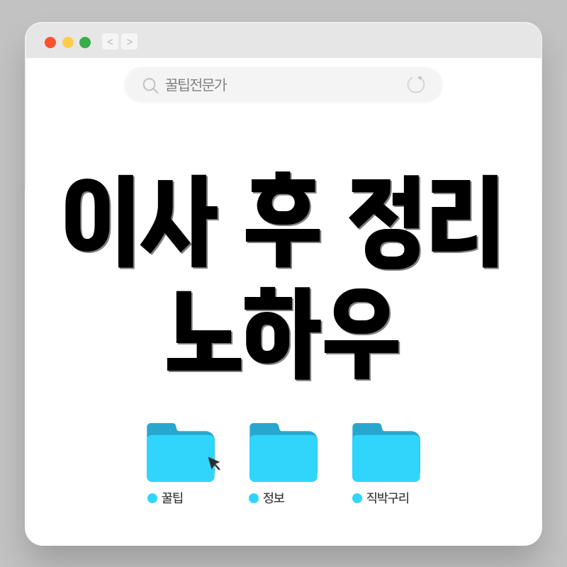 이사 후 정리 노하우