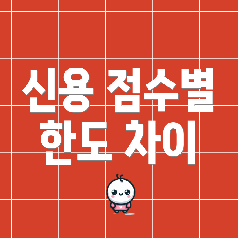 신용 점수별 한도 차이