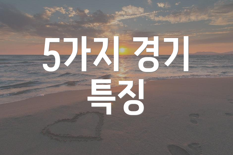 5가지 경기 특징