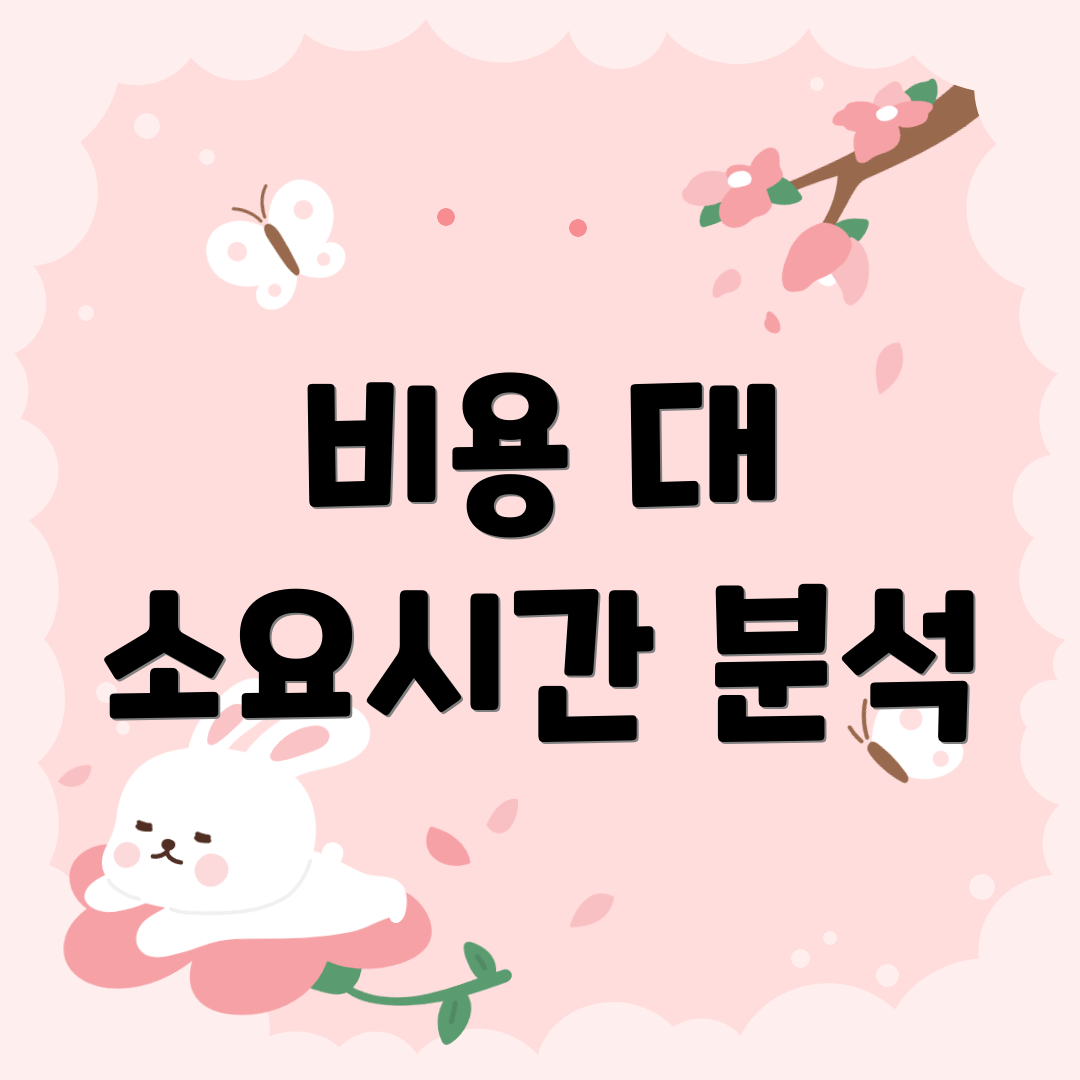 비용 대 소요시간 분석
