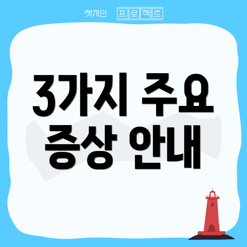3가지 주요 증상 안내
