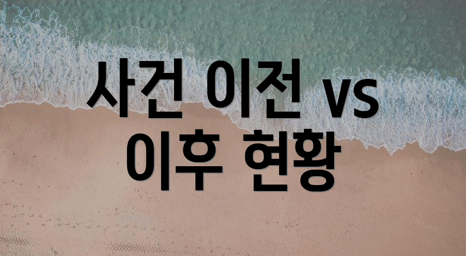 사건 이전 vs 이후 현황