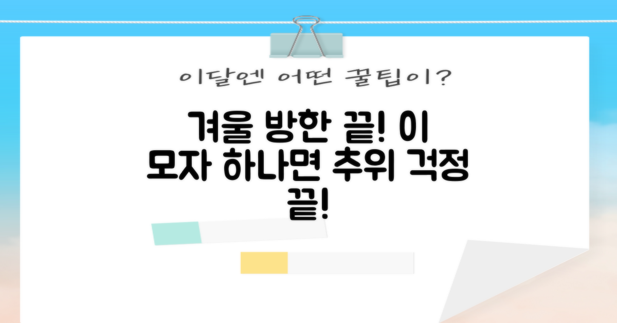겨울 방한, 이 모자 하나로 끝낼까?