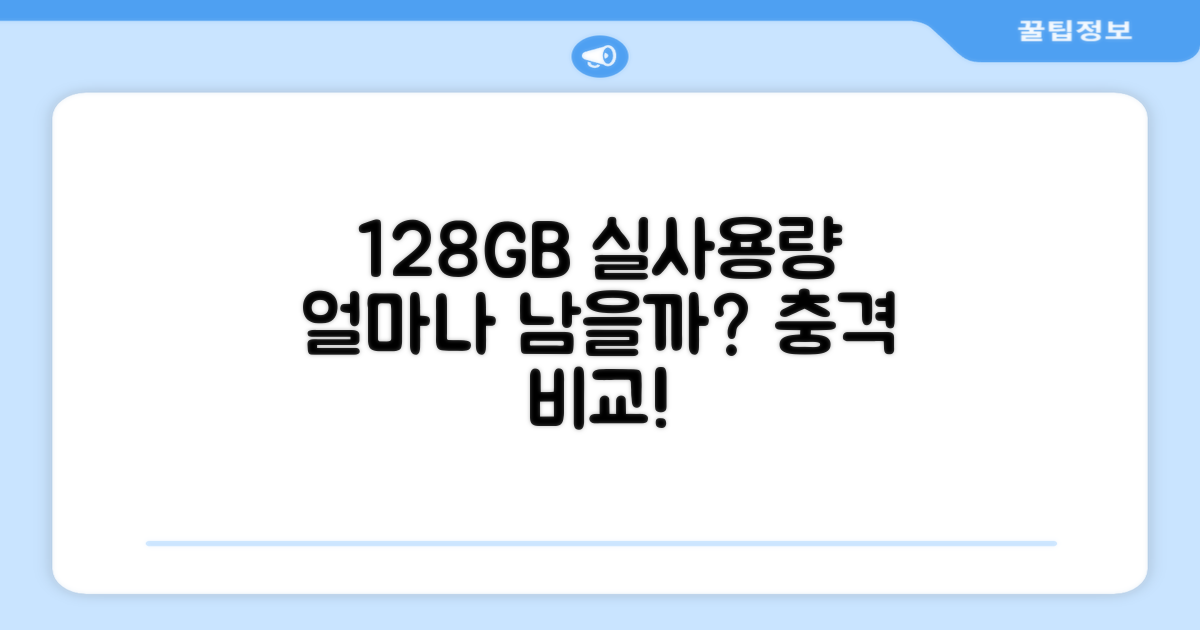 128GB, 실사용량 비교