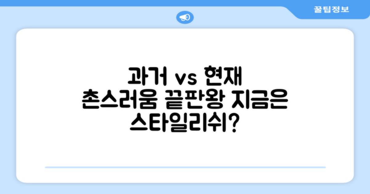 과거 촌스러움, 지금은?