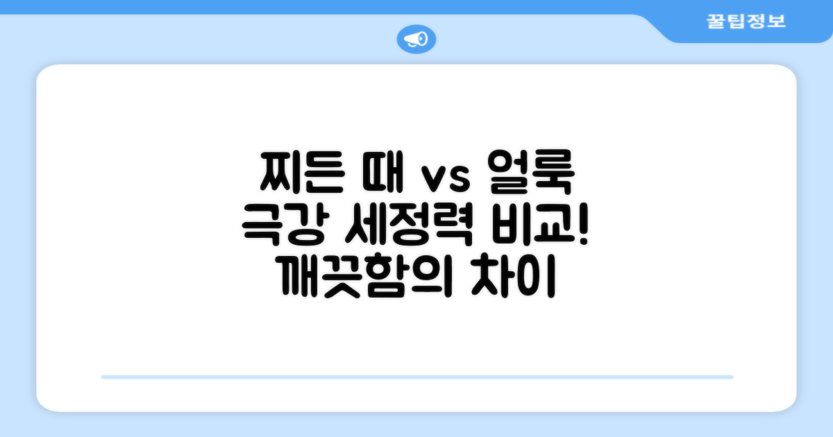 세정력: 찌든 때 vs 얼룩 제거