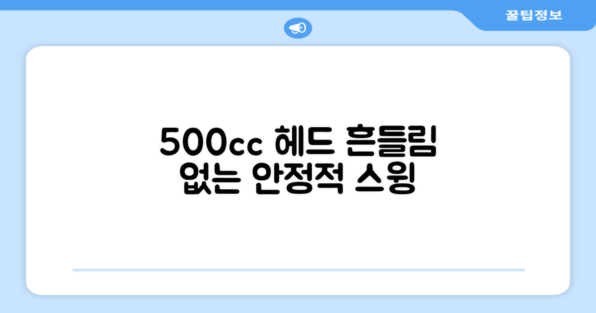 500cc 헤드, 안정적인 스윙
