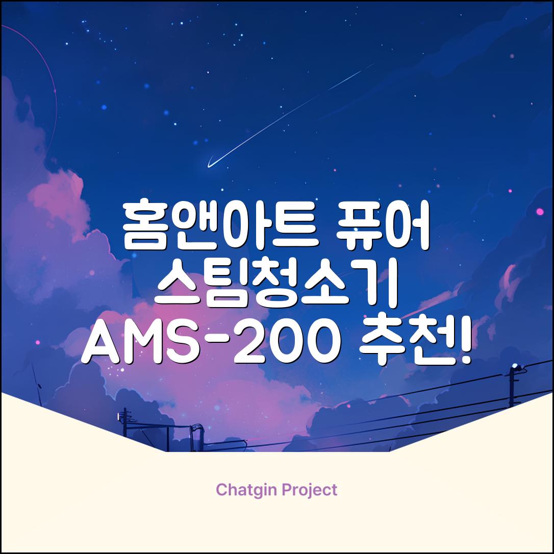 홈앤아트 퓨어 스팀청소기 AMS-200 추천 리뷰