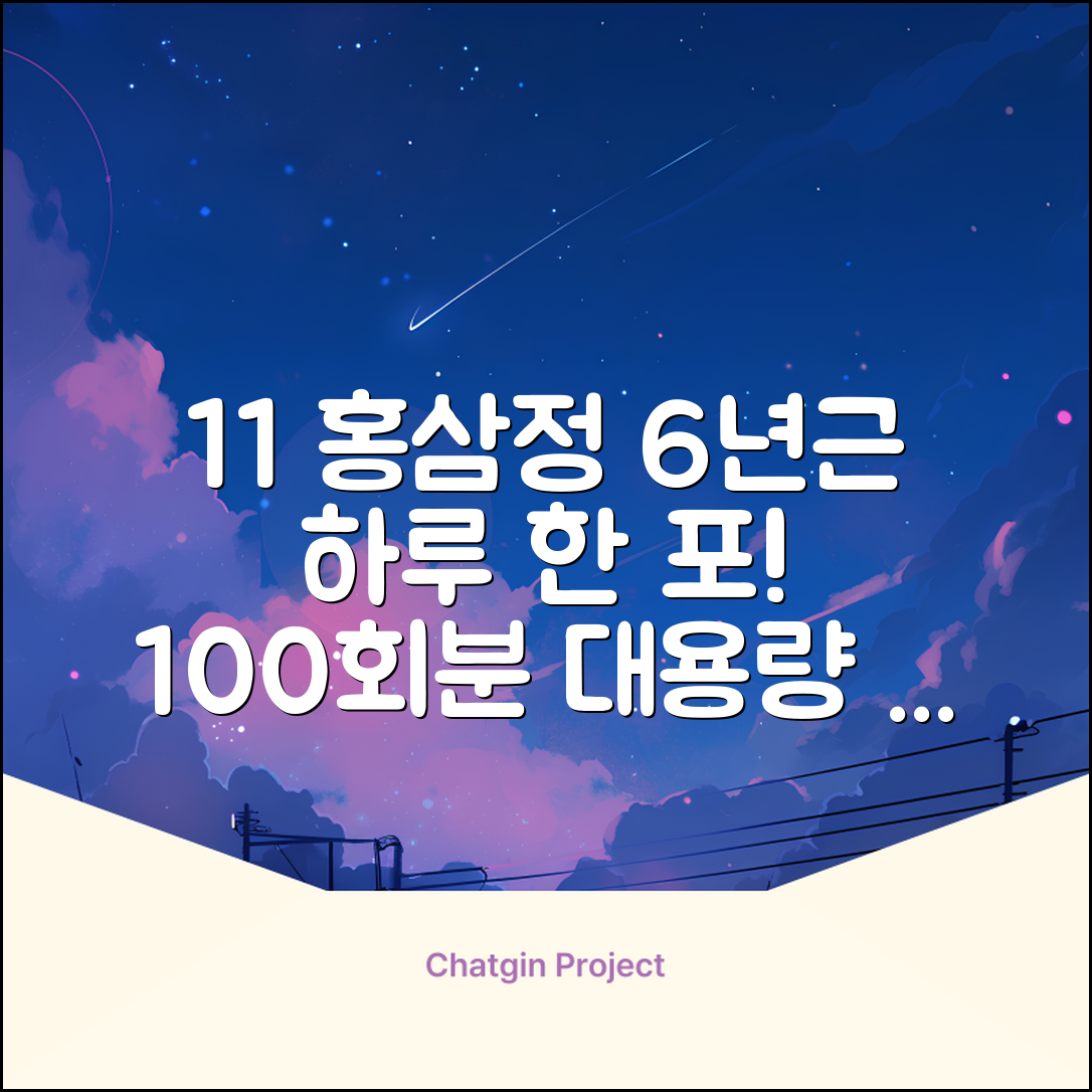 [1+1 특가] 홍삼정 6년근 하루한포 100회분 대용량+쇼핑백, 2개, 1L 추천 리뷰