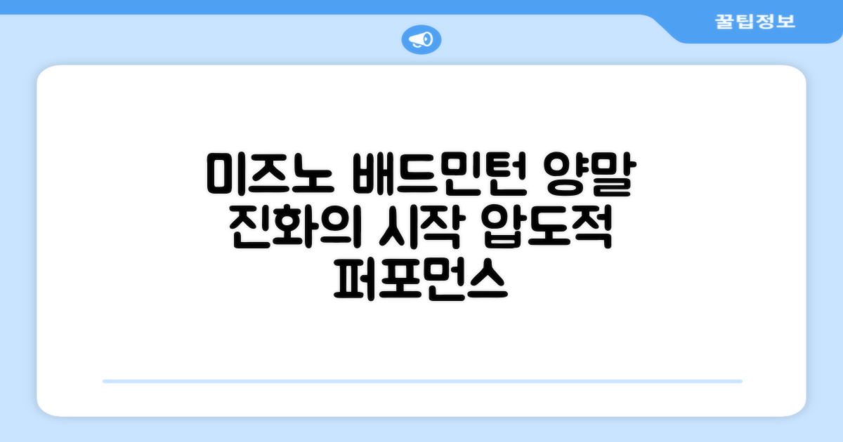 미즈노 배드민턴 양말의 진화