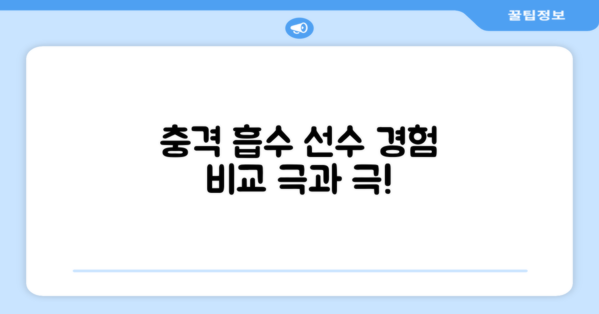 충격 흡수, 선수 경험 비교