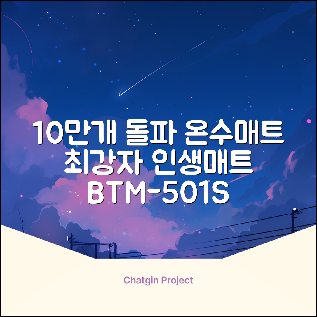 [10만개 판매돌파] 포레몽 온수매트 침대형 BTM-501S, 미니(800x1800mm) 추천 리뷰
