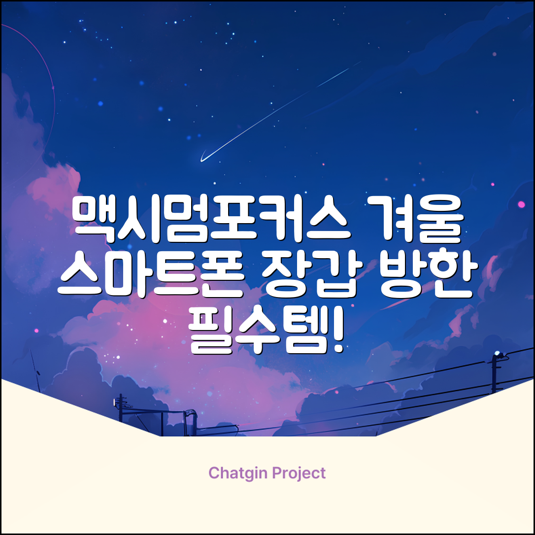 맥시멈포커스 스마트폰 터치 겨울 방한장갑 추천 리뷰