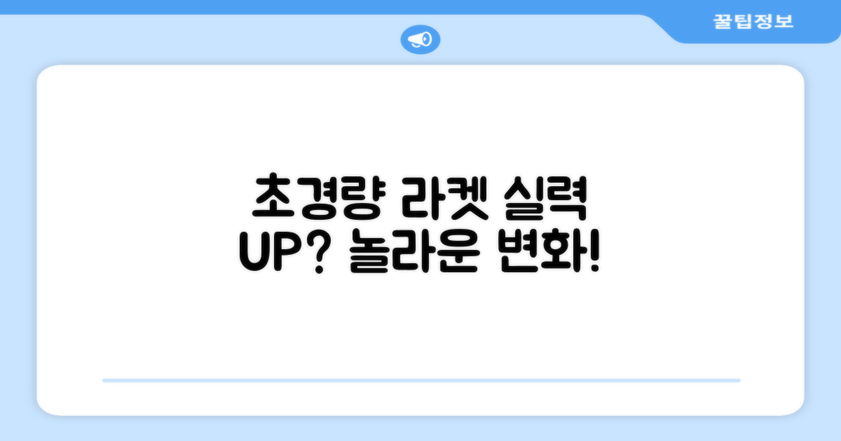 초경량 라켓, 실력 향상?