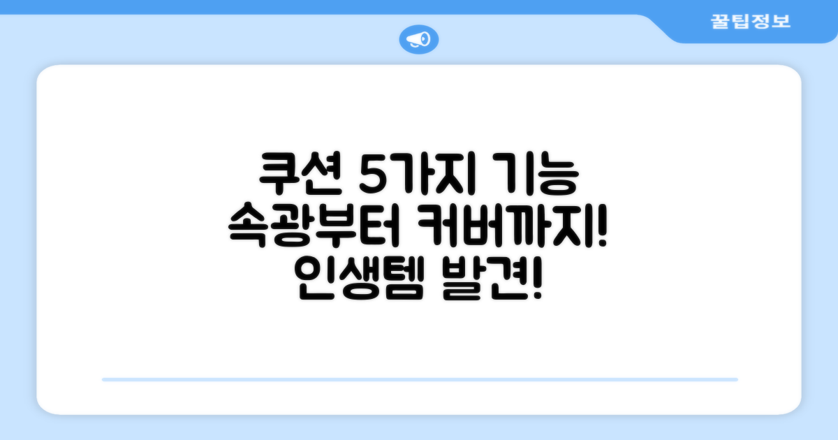 5가지 쿠션 기능
