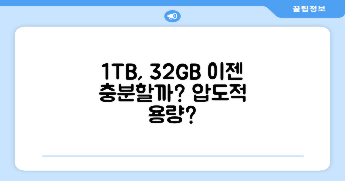 1TB, 32GB, 충분한 저장 공간일까?