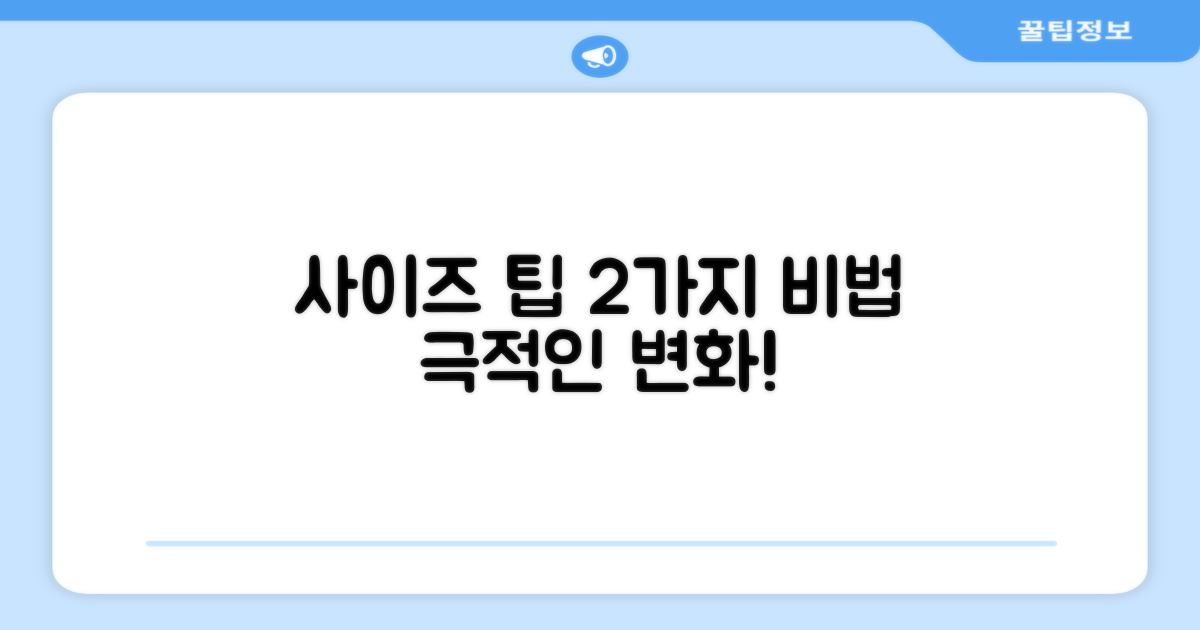 2가지 사이즈 팁