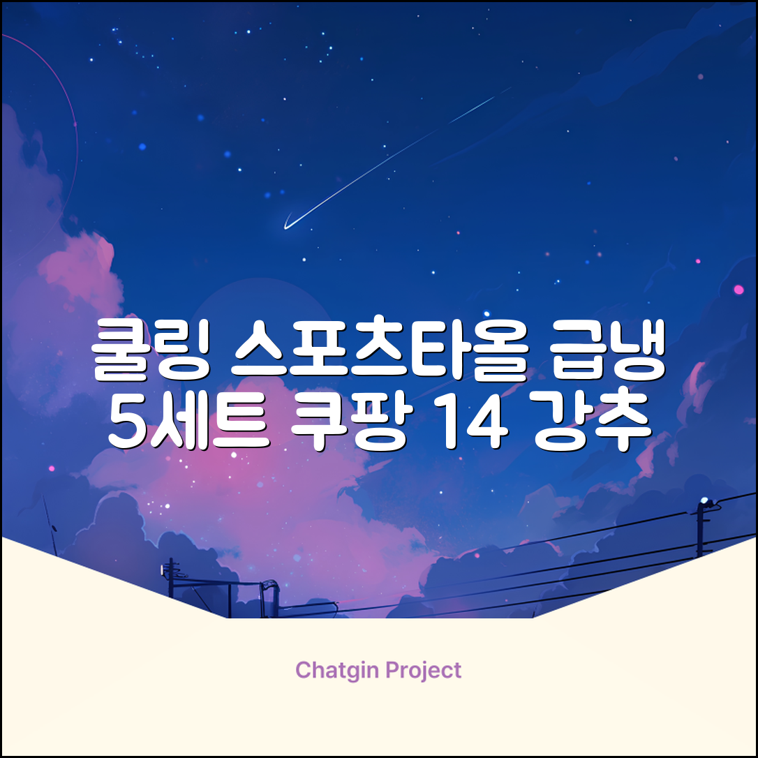[쿠팡입점 1+4 이벤트] 아이스 쿨링 스포츠타올 건식 급냉 타올, 5세트, 스카이블루 추천 리뷰
