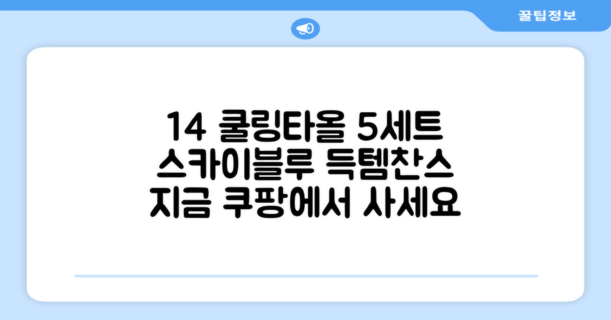 [쿠팡입점 1+4 이벤트] 아이스 쿨링 스포츠타올 건식 급냉 타올, 5세트, 스카이블루 추천 리뷰